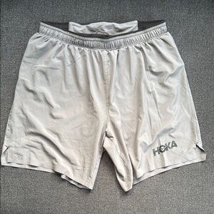 Hoka Gray Running Shorts